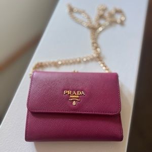 Prada Pink Kisslock Wallet on unbranded chain